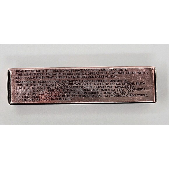 Realher Matte Liquid Lipstick BE BRAVE Metallic Rose Gold New In Box - Picture 6 of 6